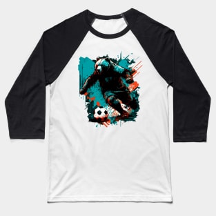 Grizzly Bear Sports Player Soccer Futball Football - Graphiti Art Graphic Trendy Holiday Gift Baseball T-Shirt